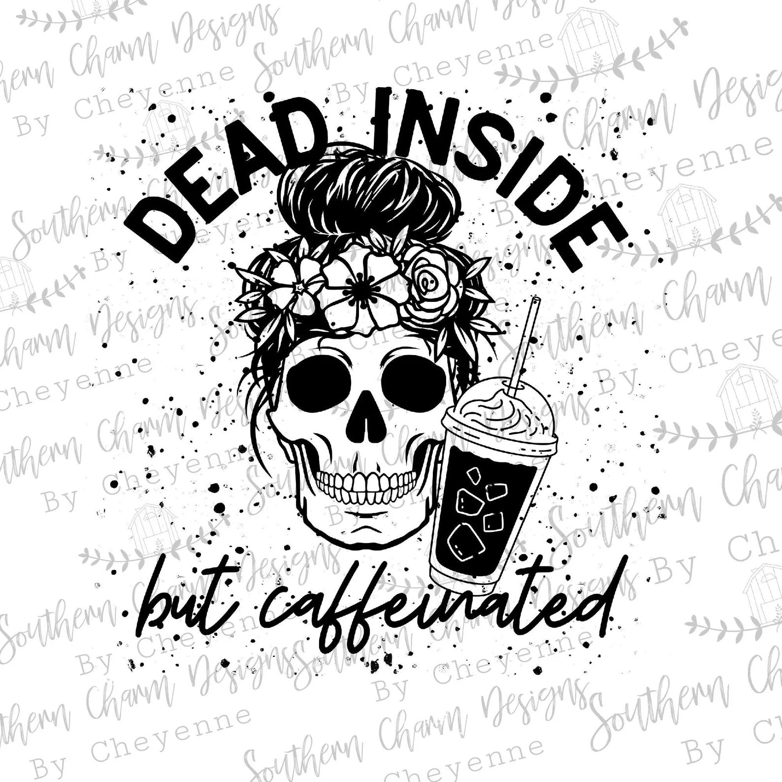  Cusrtyh,Dead Inside But Caffeinated,Retractable ID