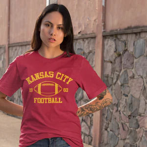 Kansas City Football- Yellow Lettering